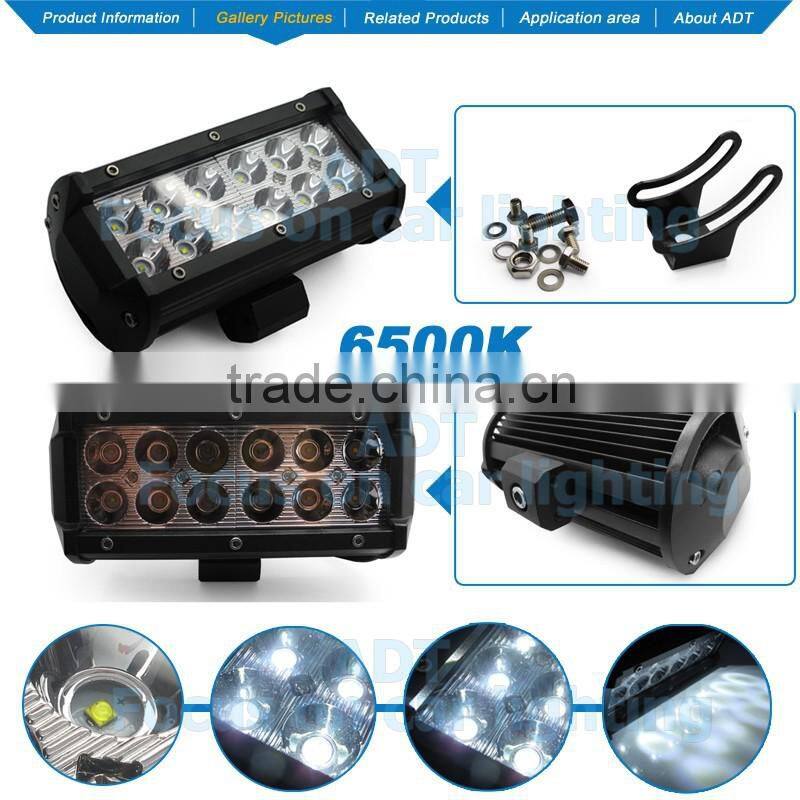 7Inch 36W CR-EE LED Work Light Flood Lamp Bar Driving Offroad 12-30V ATV SUV
