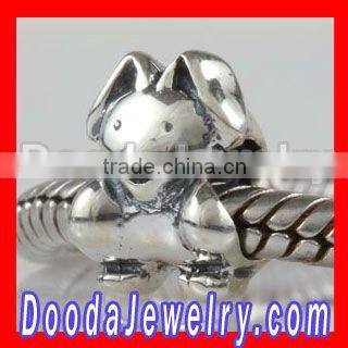 Wholesale European style silver plated Neice beads charms