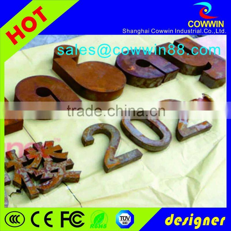 sign up high quality anti rust brushed metal letter