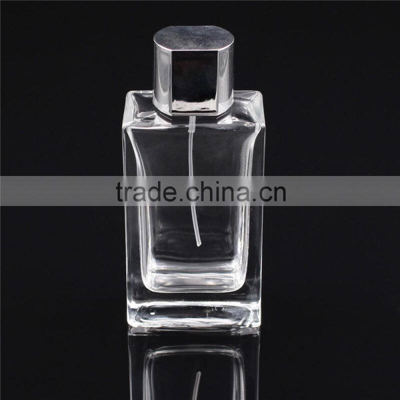 100ml square glass perfume bottle spray bottle luxury glass perfume bottle