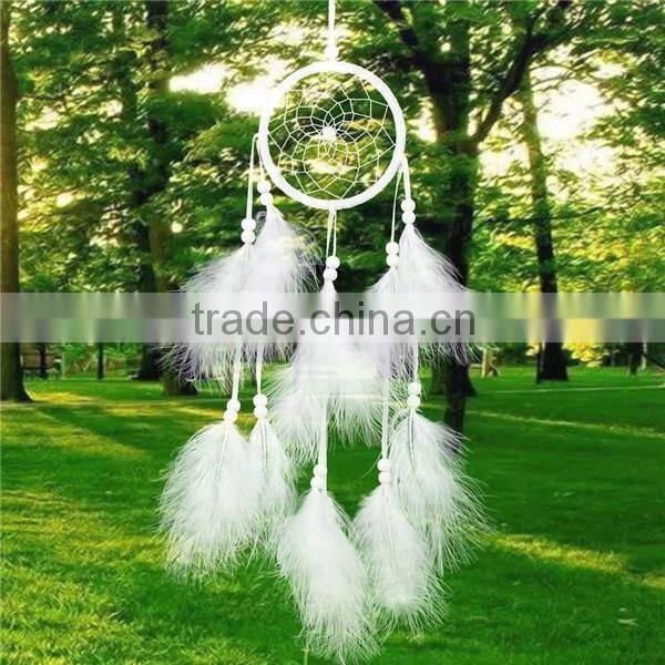 Feather decoration Indian Dream Catcher, crochet handmade Dream Catcher