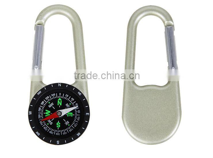 Hot Selling Metal Carabiner Compass For Travel Camping