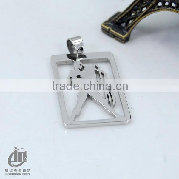 Various image laser cut on stainless steel pendant jewelry