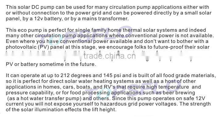 small solar dc pump