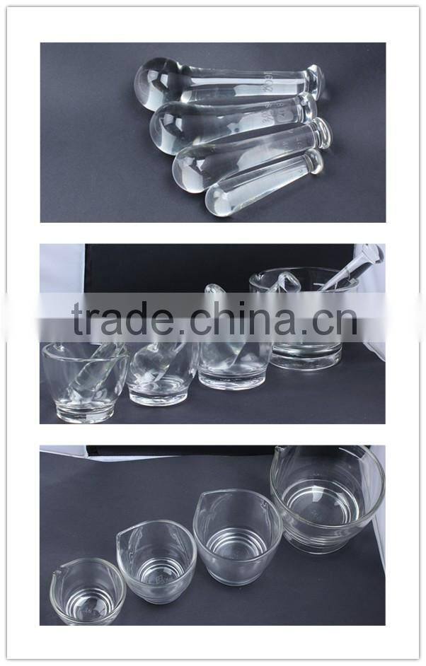 4OZ cheap high quality factory price borosilicate glass mortar & pestle for laboratory