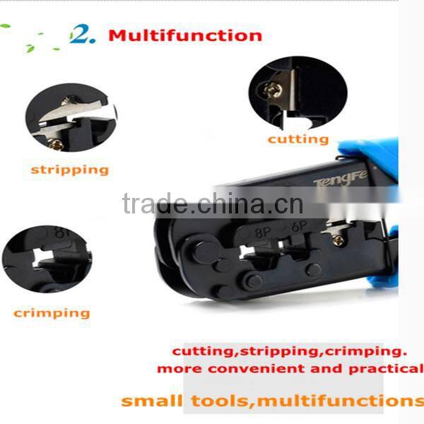 brand Tengfei rj45 rj12 rj11 Network cable crimp tool/network strip/network cut tool wholesale in china