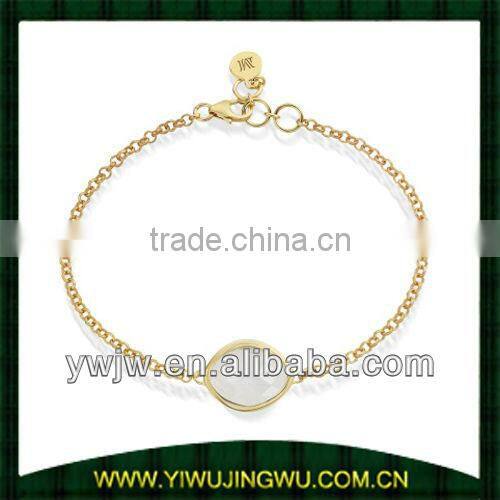 fiji style crystal bracelet with gold chain(JW-G10523)