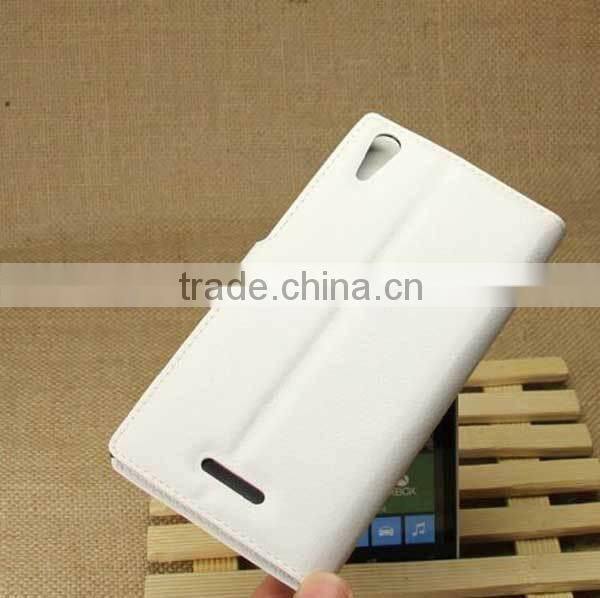Book Flip PU Leather Case For Sony xperia T3,Stand cover for Sony Xperia T3