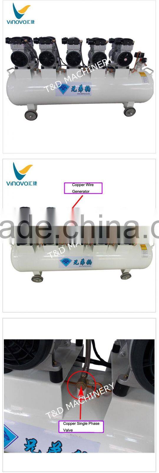 5 motors industrial mobile air compressor machine sale