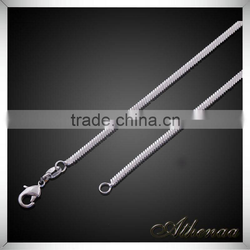 Simple White Color Copper Women Jewelry Thin Chain Necklace Designs