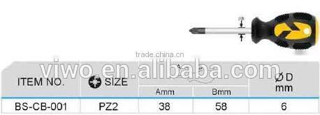 Pozidriv round shank screwdriver