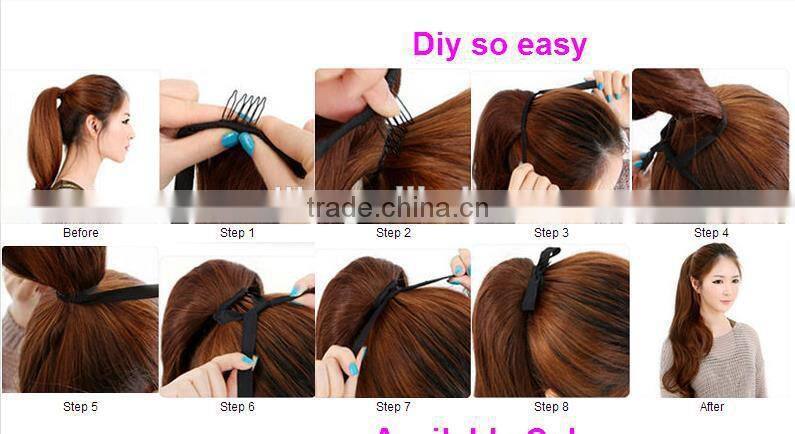 Fashion Synthetic Wrap Around Ponytail Extension Synthetic Ponytail Hair Mulitcolors
