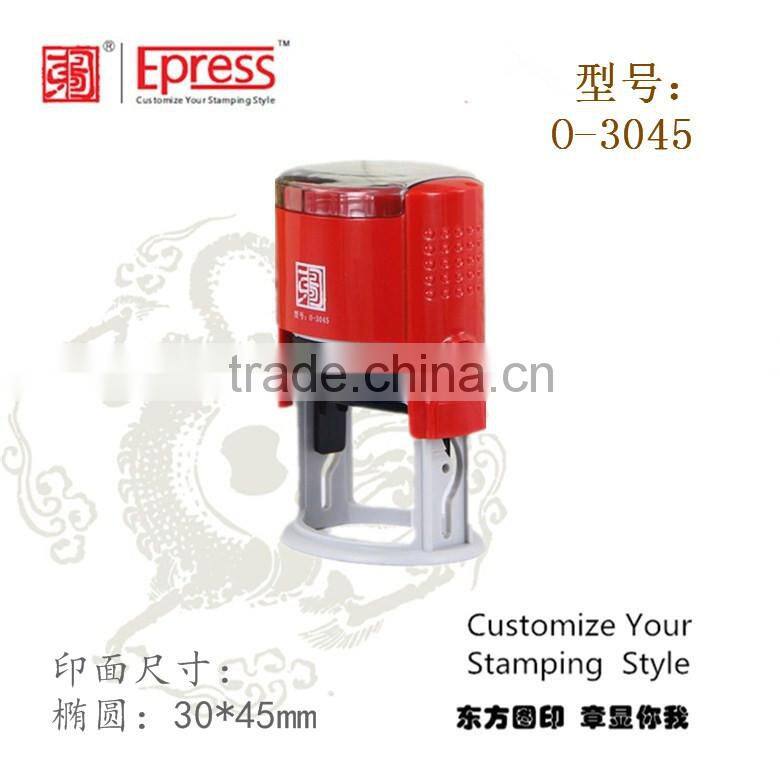 Self Inking Stamps (Oval Size:30x45mm, Red BODY)