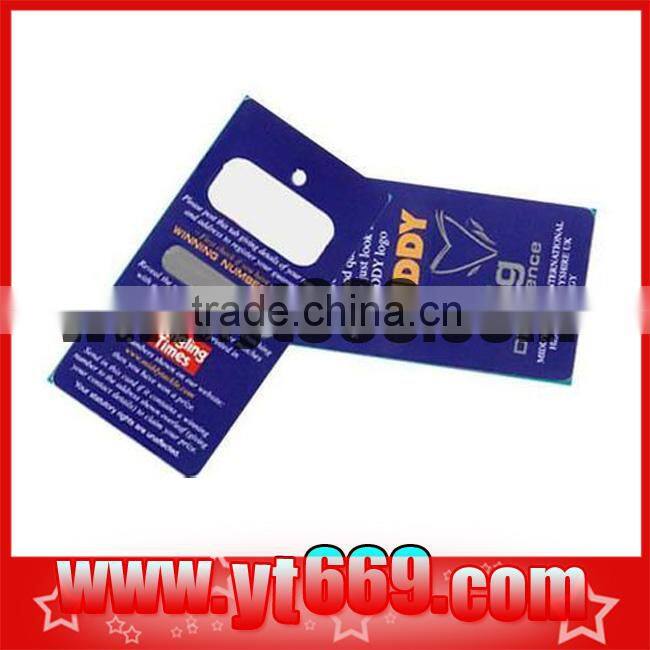 paper recharge scratch off card