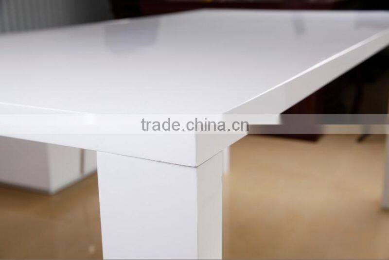 DT-2005 Wooden High Gloss White Dining Table