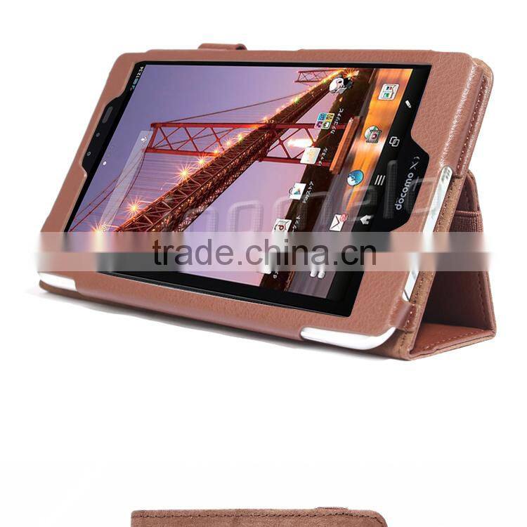 Wholesale leather tablet case for Sharp AQUOS PAD SH-08E