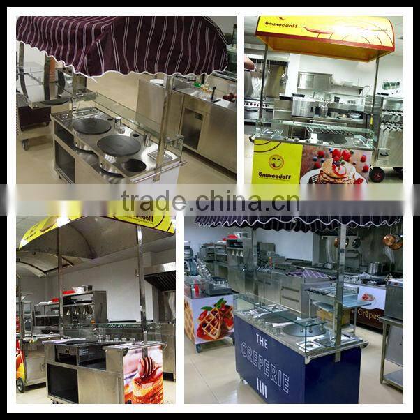 hot dog mobile fast food churros cart truck for crepe maker sale