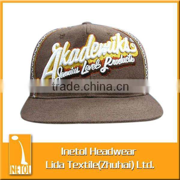 Canvas 3D embroidery flat brim 6 panel custom baseball cap