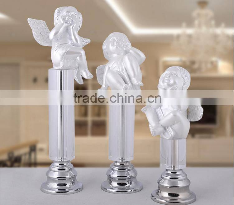 Lucky engraving beautiful crystal angels for wedding decor