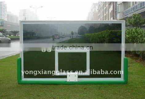 Stained outdoor 12mm tempered glass basketball backboard