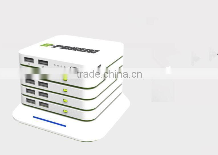 hot new products 2016 restaurant cell phone charging station menu holder power bank 20000mAh