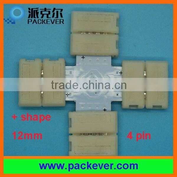 10mm/12mm RGB LED strip 4 pins solder free connector