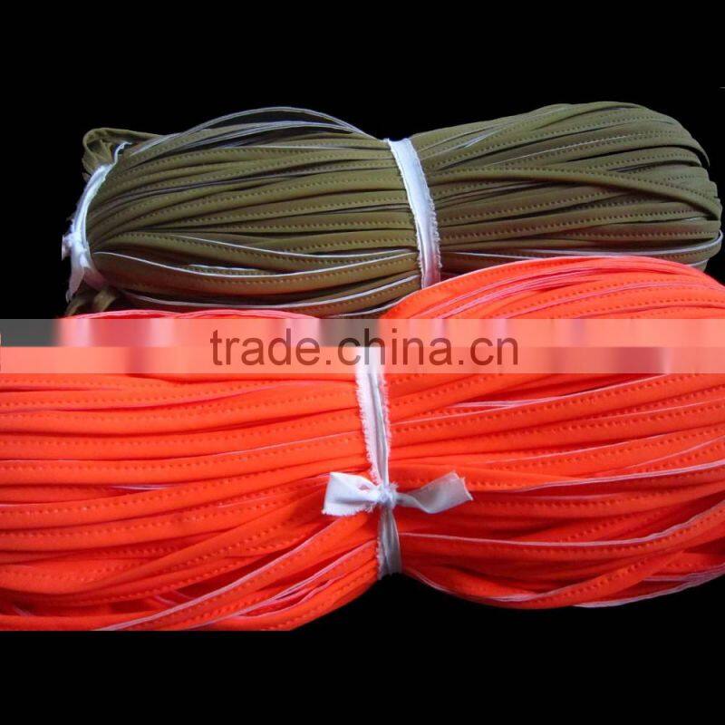 OEM color high visible polyester reflective spandex piping/reflective piping