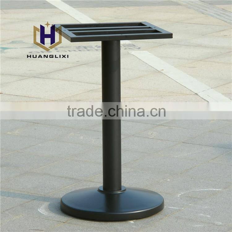 Cost effective composite table frame, composite plastic base, black table feet