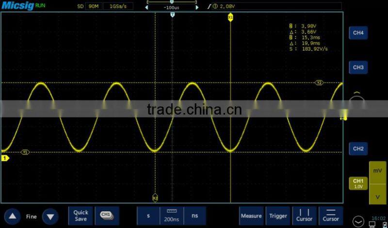 Shenzhen low price digital tablet oscilloscope 150MHz bandwidth DSO oscilloscope