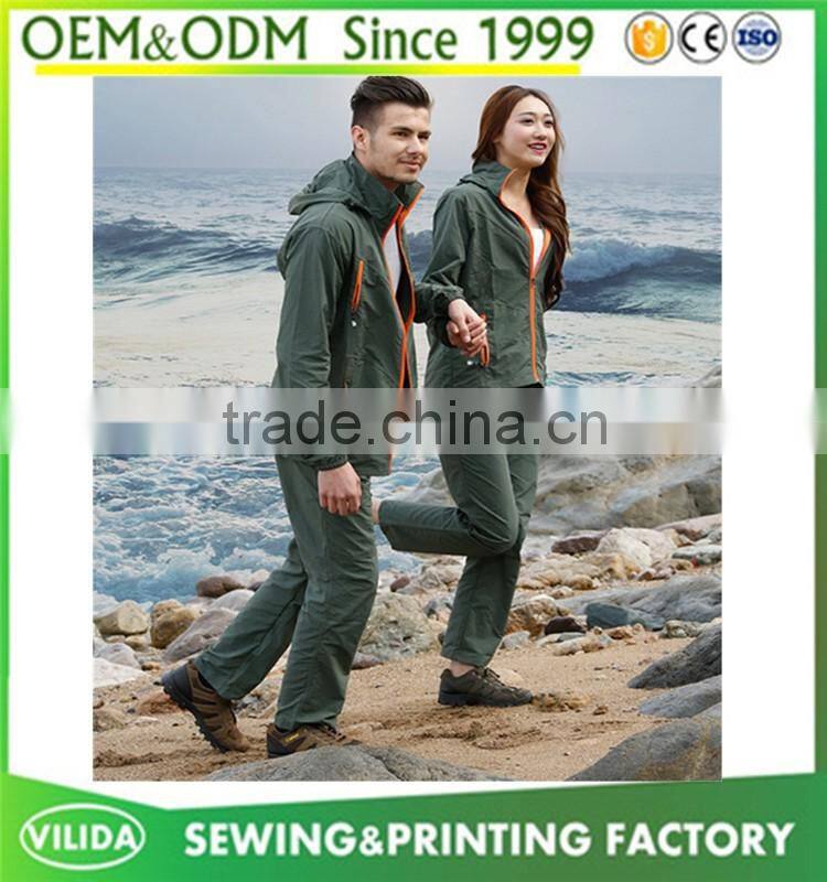 Custom high quality outdoor dry-fit sport tracksuit mountaineering clothing
