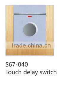 Electrical socket outlet touch delay switch for home