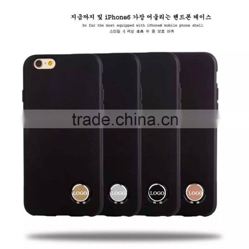 Wholesale cheap TPU material round metal cellphone case cover with lanyard for Iface brand for apple iphone 6 /6s