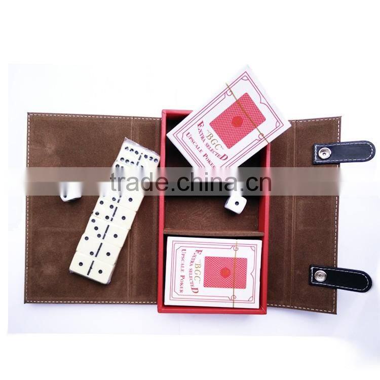 Customized Leather Storage bag for poker game amusing entertainment equipment