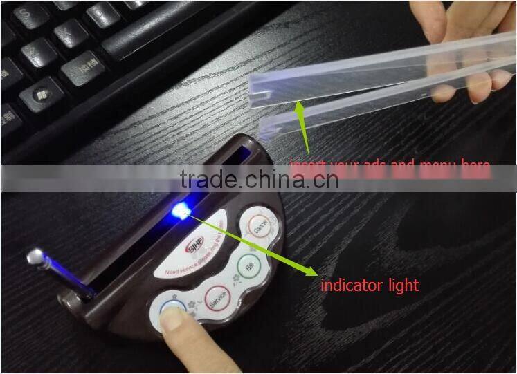 Convenient wireless table buzzer for restaurant