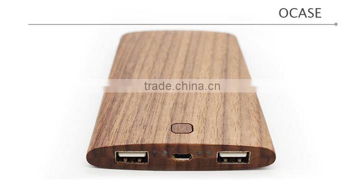 High Quality customized real Wood Power Bank 8000mAh for phones