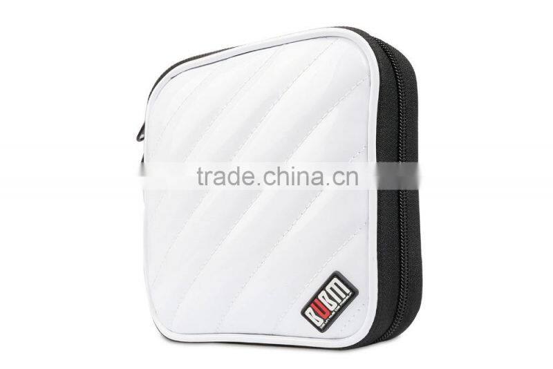 PU leather White Square CD bag,DVD VCD Case,Cute CD case