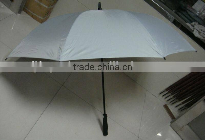 2015 Good Quality auto fiberglass oversized plain subway sun golf umbrella