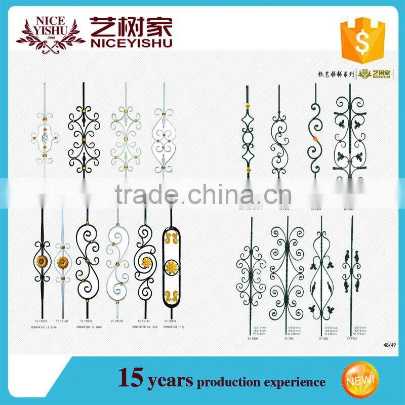 Wholesales low price wrought iron stair railing, garden stair railing, baluster design