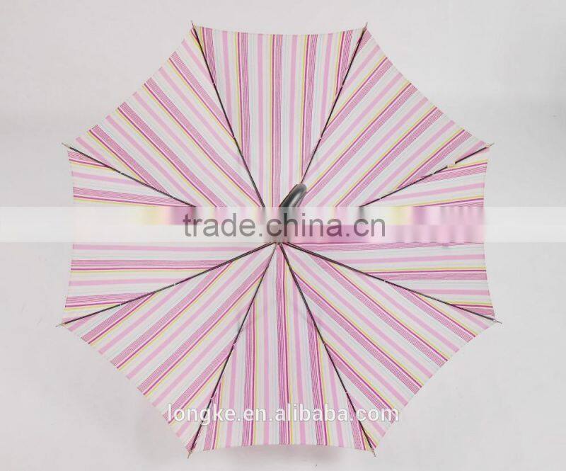 fancy straight shaft striped printing umbrella slender