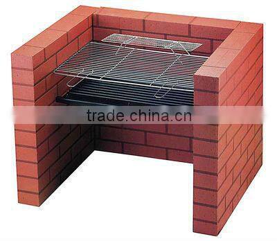 outdoor DIY brick charcoal barbecue grill
