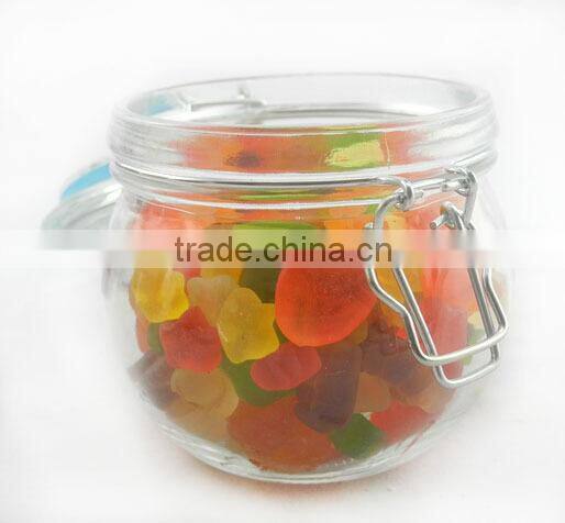 Food grade glass airtight jars with clamp lid