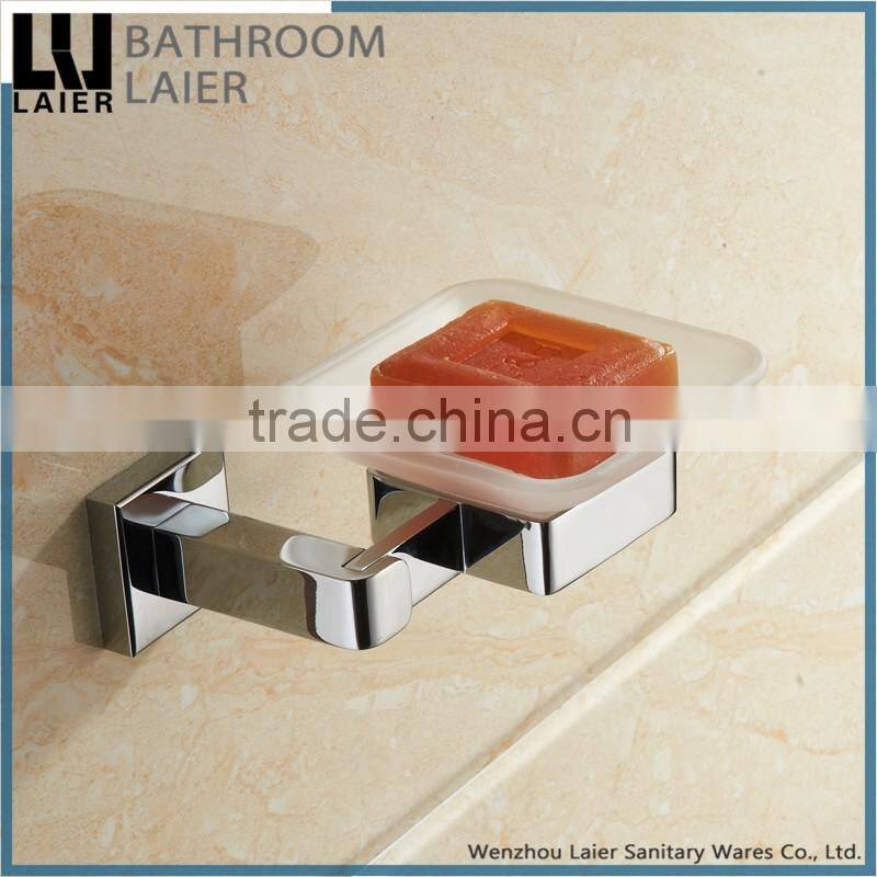 17639 wenzhou bathroom accessories zinc alloy walll mounted modern design glass bathroom soap dish
