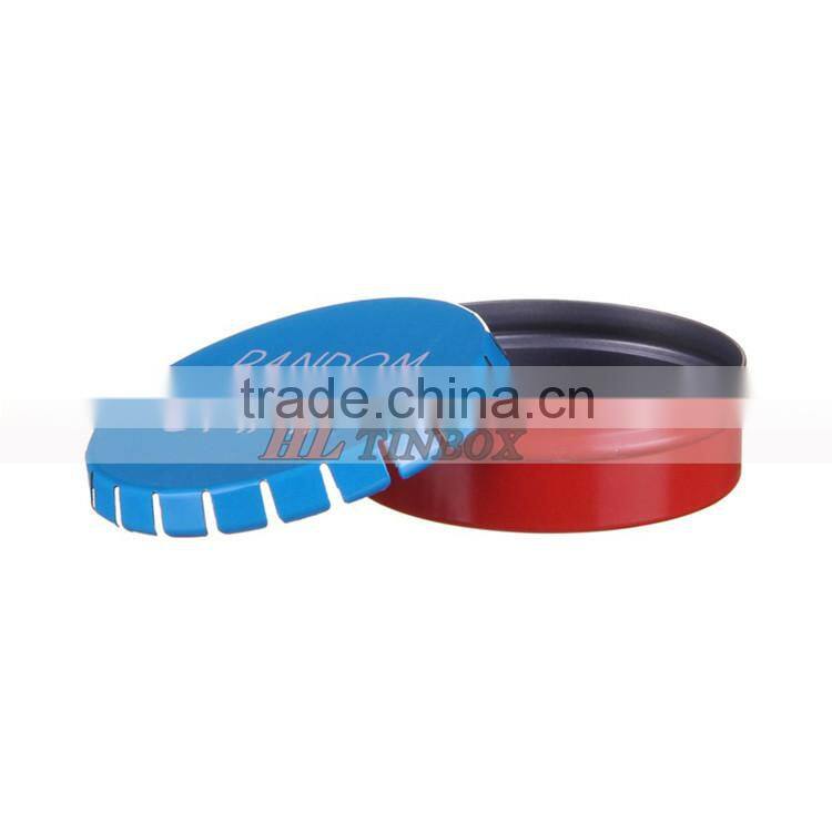 Custom Round Pocket Ashtray Click Clack Tin Can