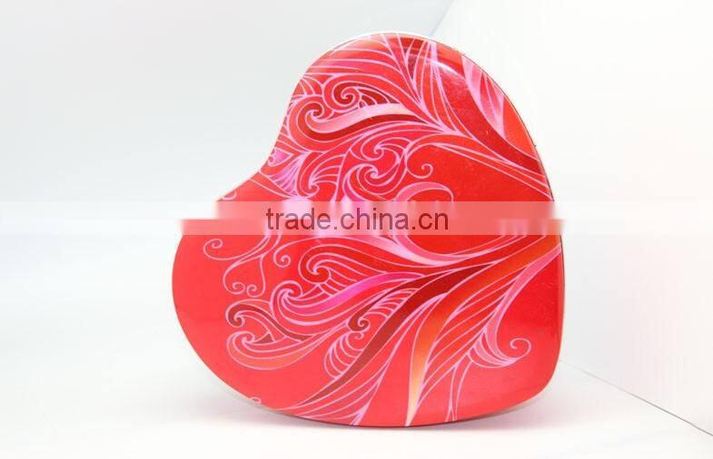 Heart Shape Chocolate Biscuits Packaging Tin Can For House Food Container