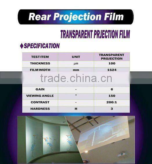 high quality transparent holographic projector screen for window glass