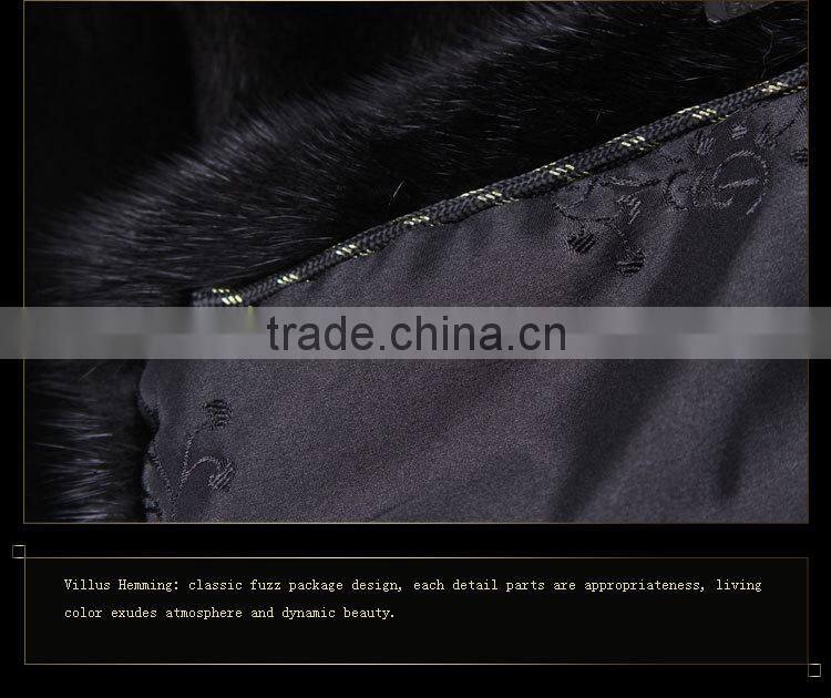 wholesale long black leisure mink women winter fur coat