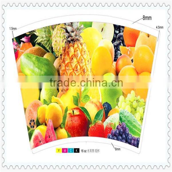 nice flexo printing paper cup raw material for hot drink