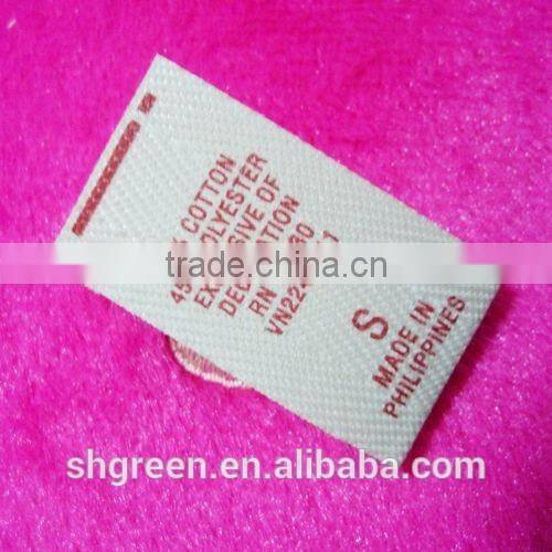Simple printing folded cotton label