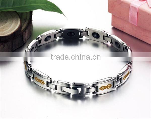 Aquarius Elegant Stainless steel Magnetic Therapy Pain Relief Bracelet for Arthritis and Carpal Tunnel