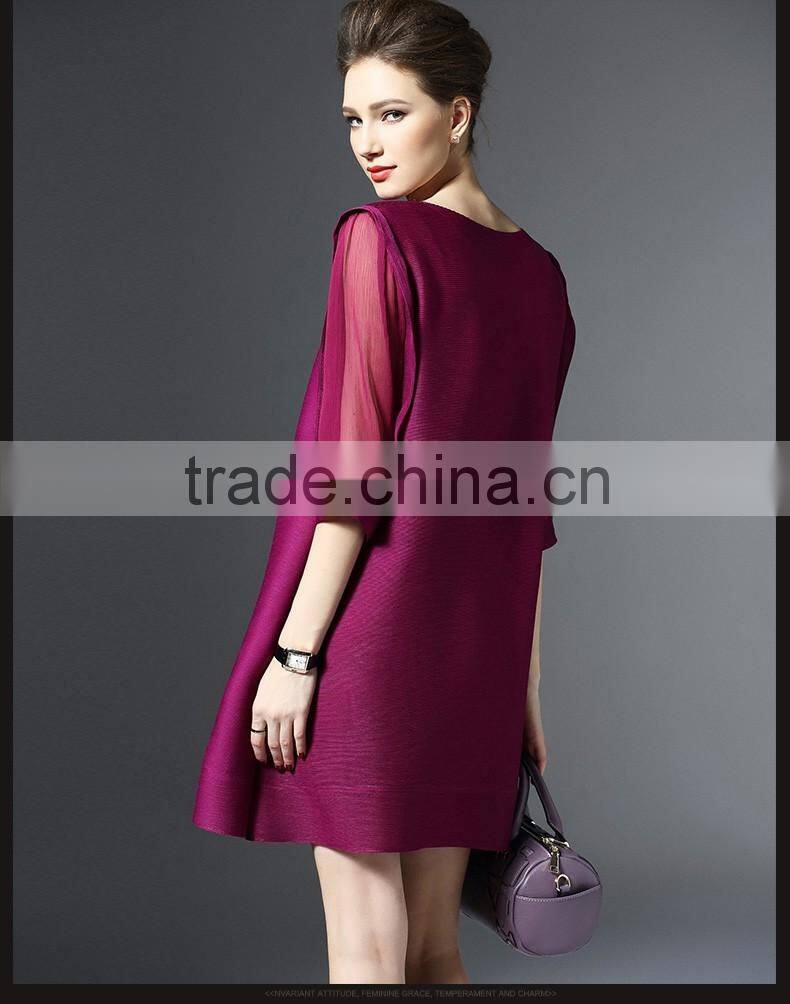 2016 New Fahion women's dress Lanternsleeves for the evening party